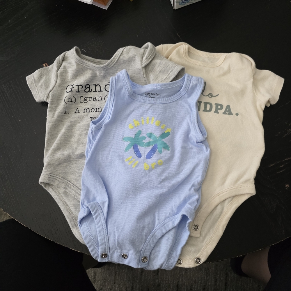Baby Boy Body Suit Onesies Bundle 3 Month Brother Grandma Grandpa